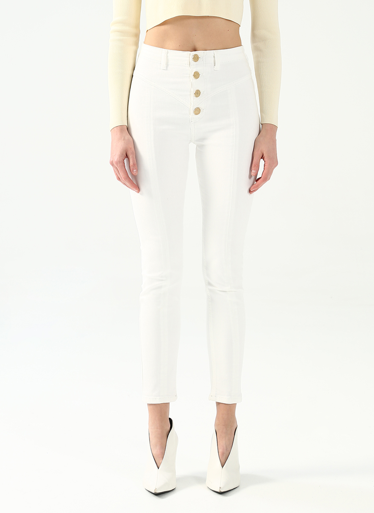 RG-205 Korsaj detay slimfit denim pantolon